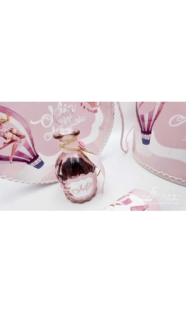 Trusou de botez cu Mia si baloane de aer cald mov Purple Hot Air Balloons 13